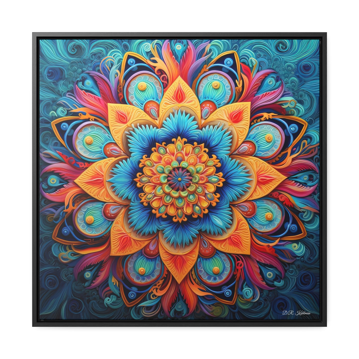 Floral Mandala on Canvas