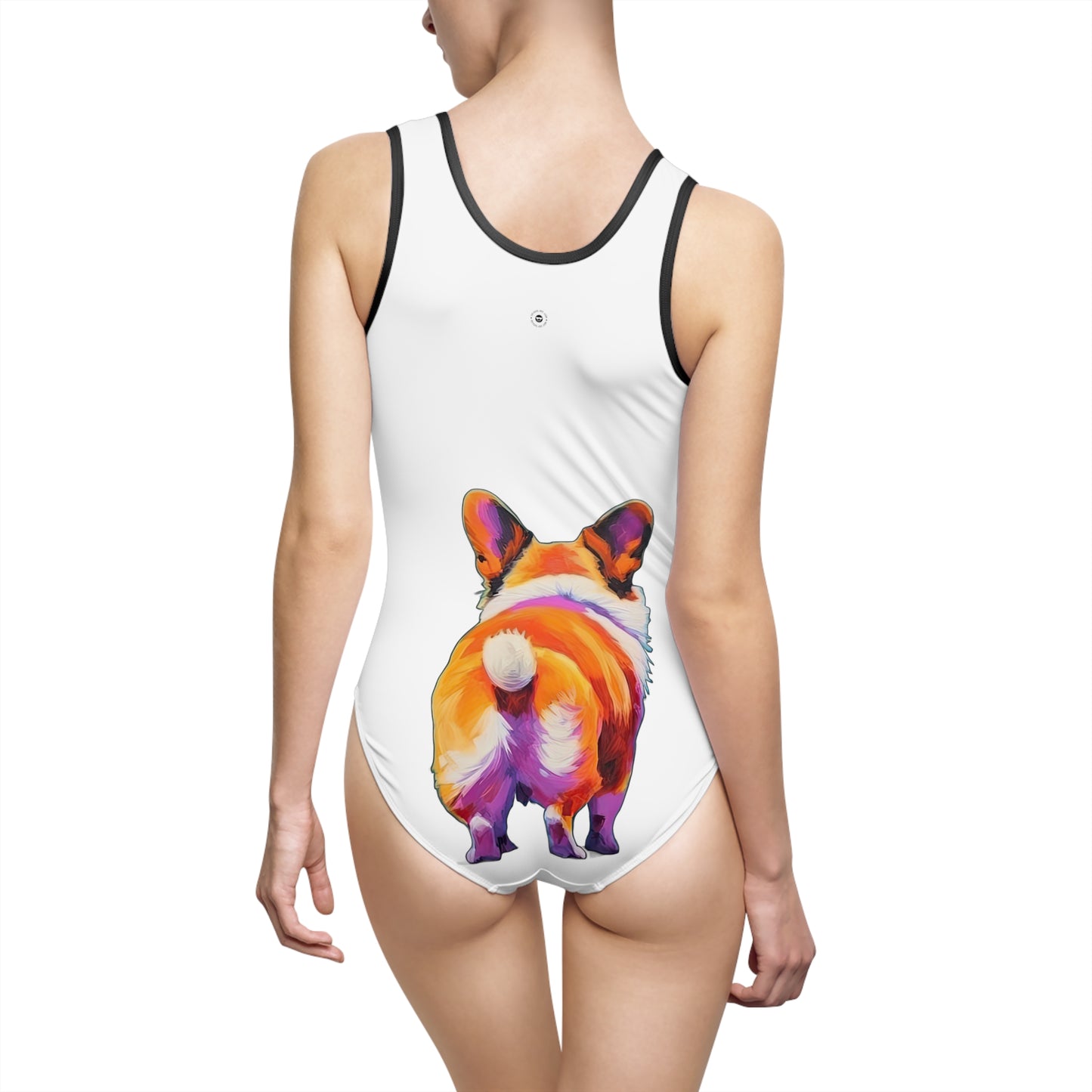 Corgi Butt in White - Classic One-Piece