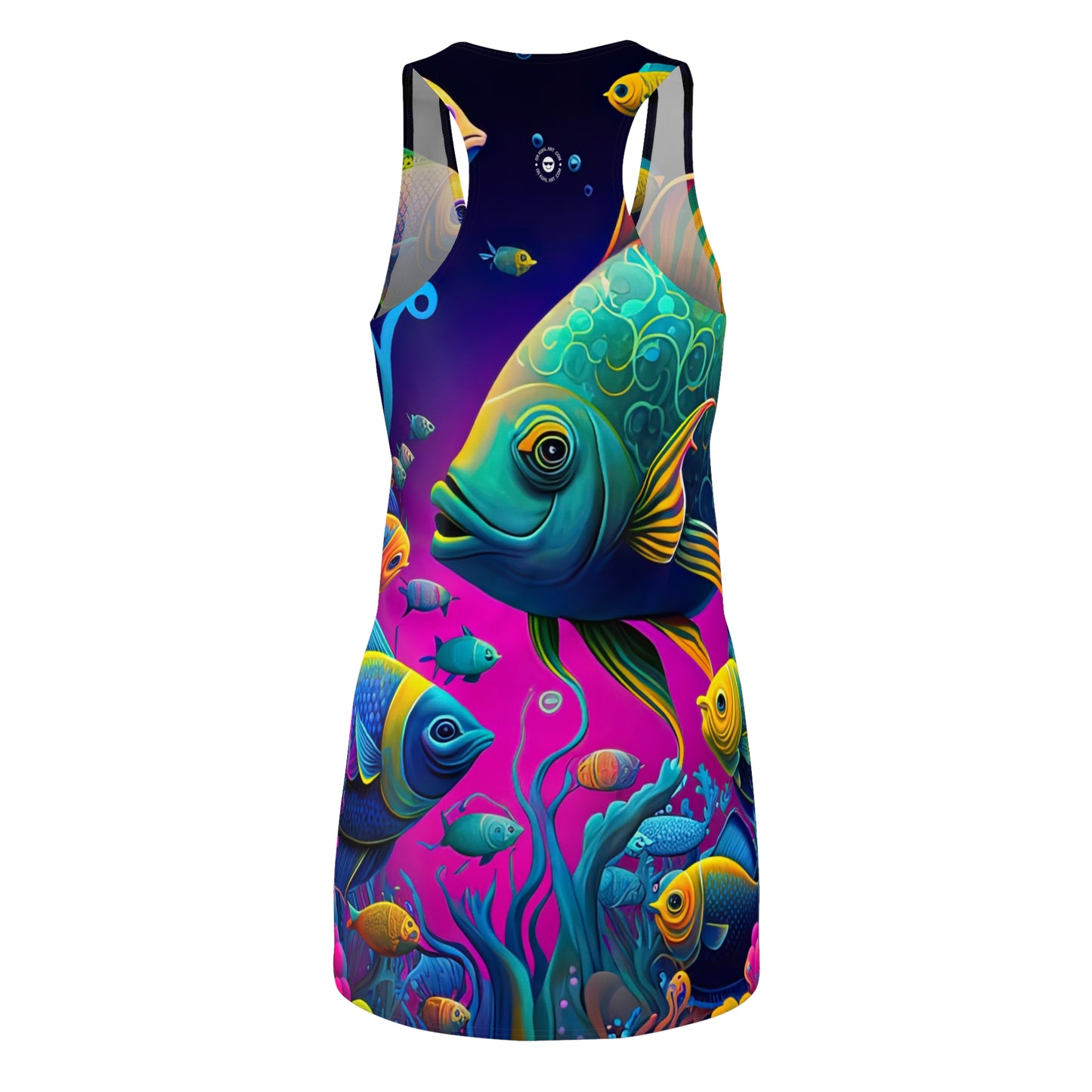 Fish Faceoff - Artistic Racerback Dress