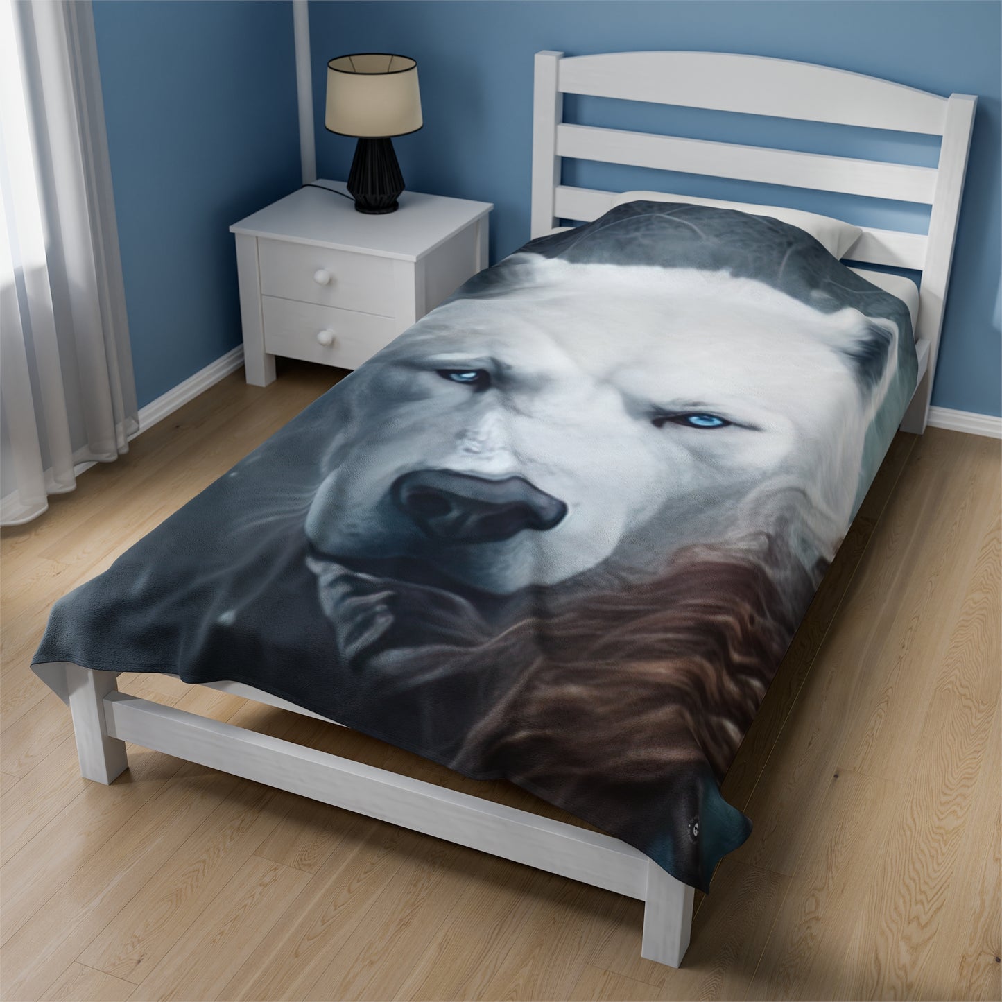 Polar Bear Stare - Artsy Throw Blanket