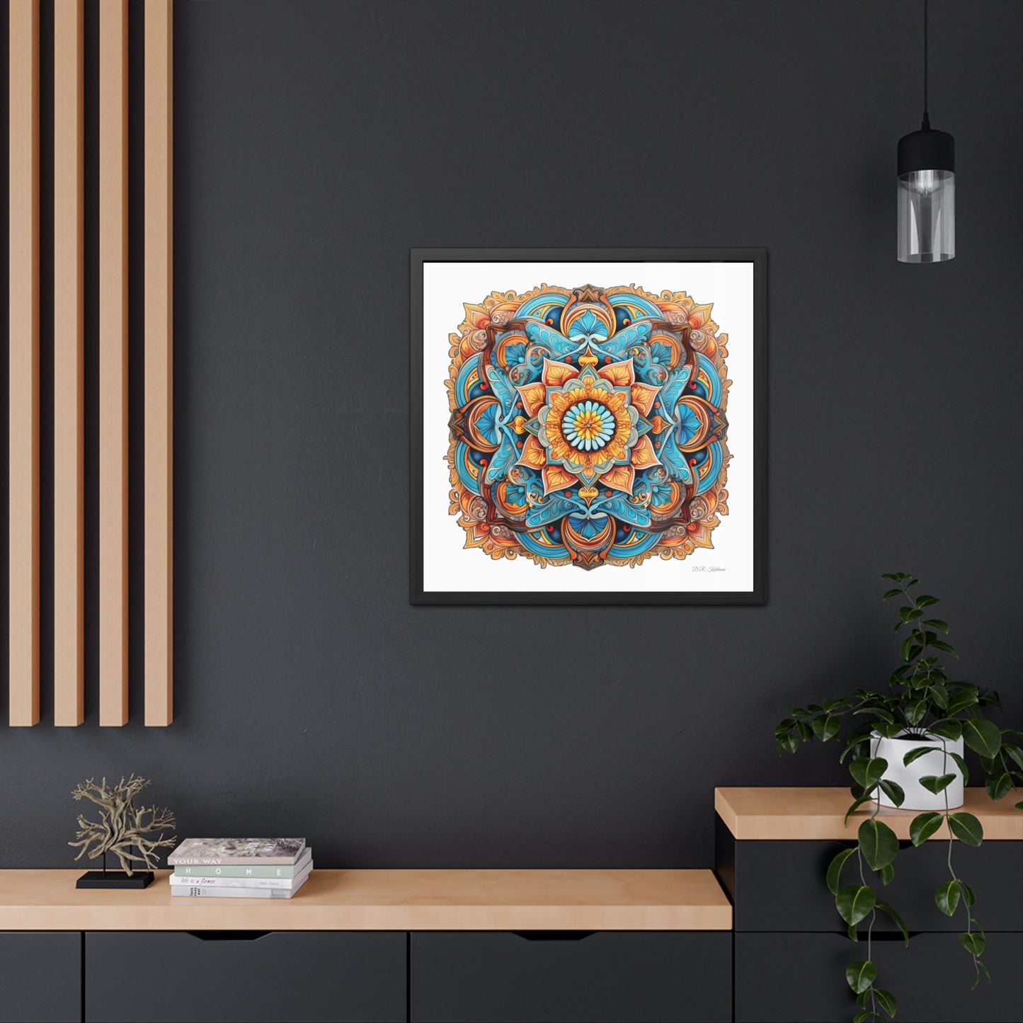 Winged Mandala - Framed Fine Art Print