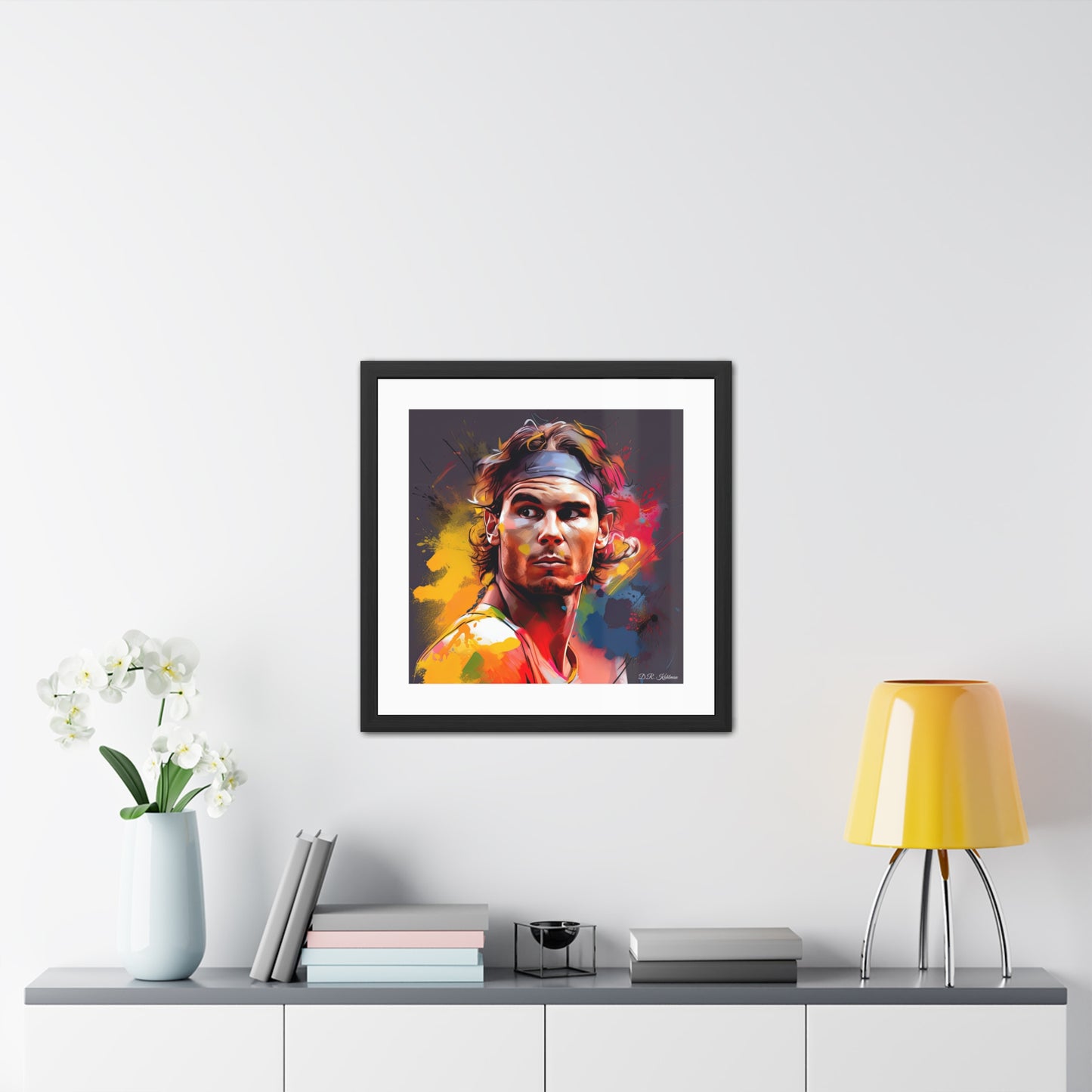 Raphael Nadal Portrait - Framed Fine Art Print