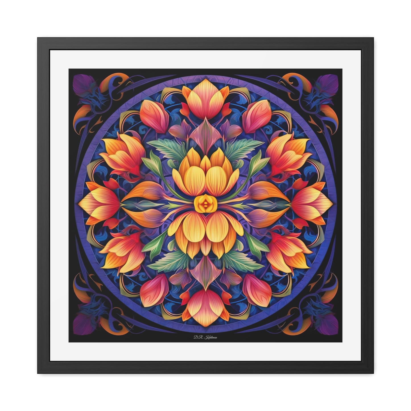 Tulip Mandala - Framed Fine Art Print