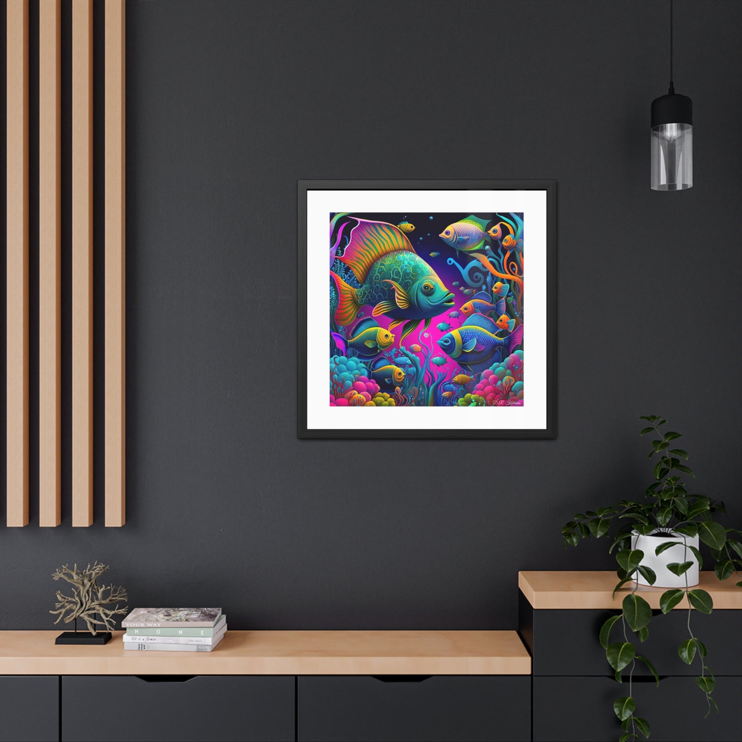 Fish Faceoff - Framed Fine Art Print