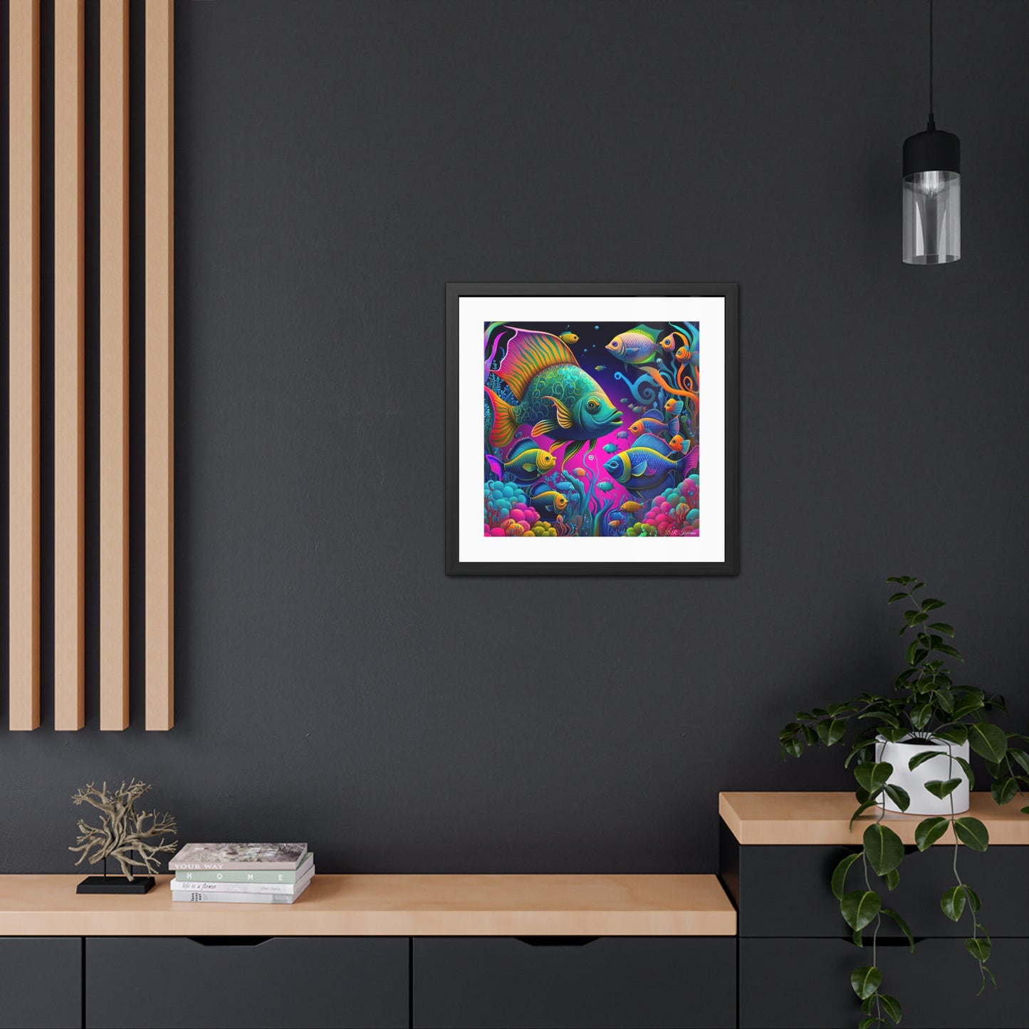 Fish Faceoff - Framed Fine Art Print