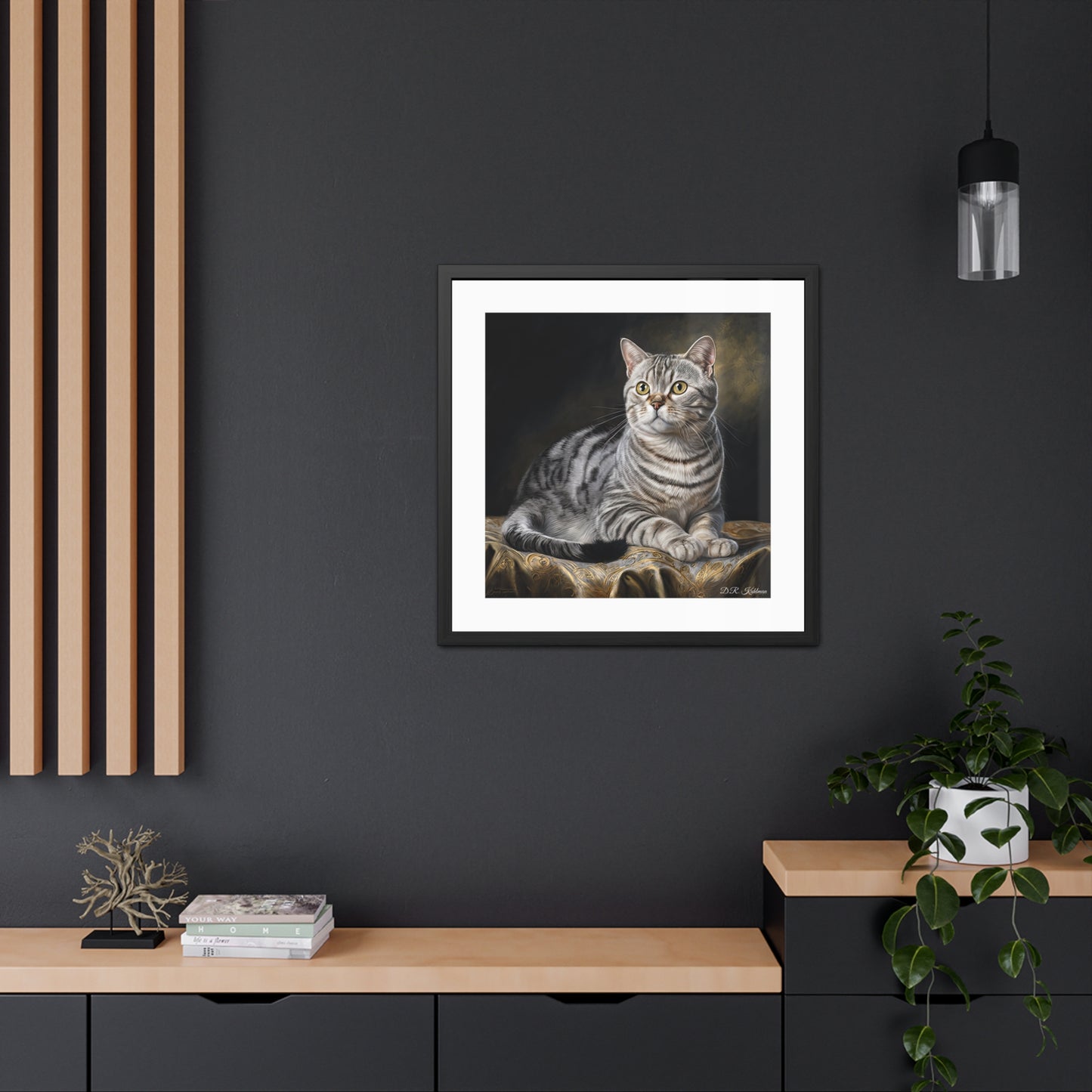 American Shorthair Cat - Framed Fine Art Print