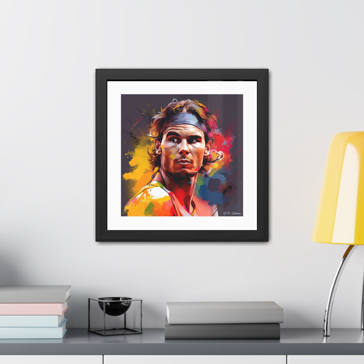 Raphael Nadal Portrait - Framed Fine Art Print