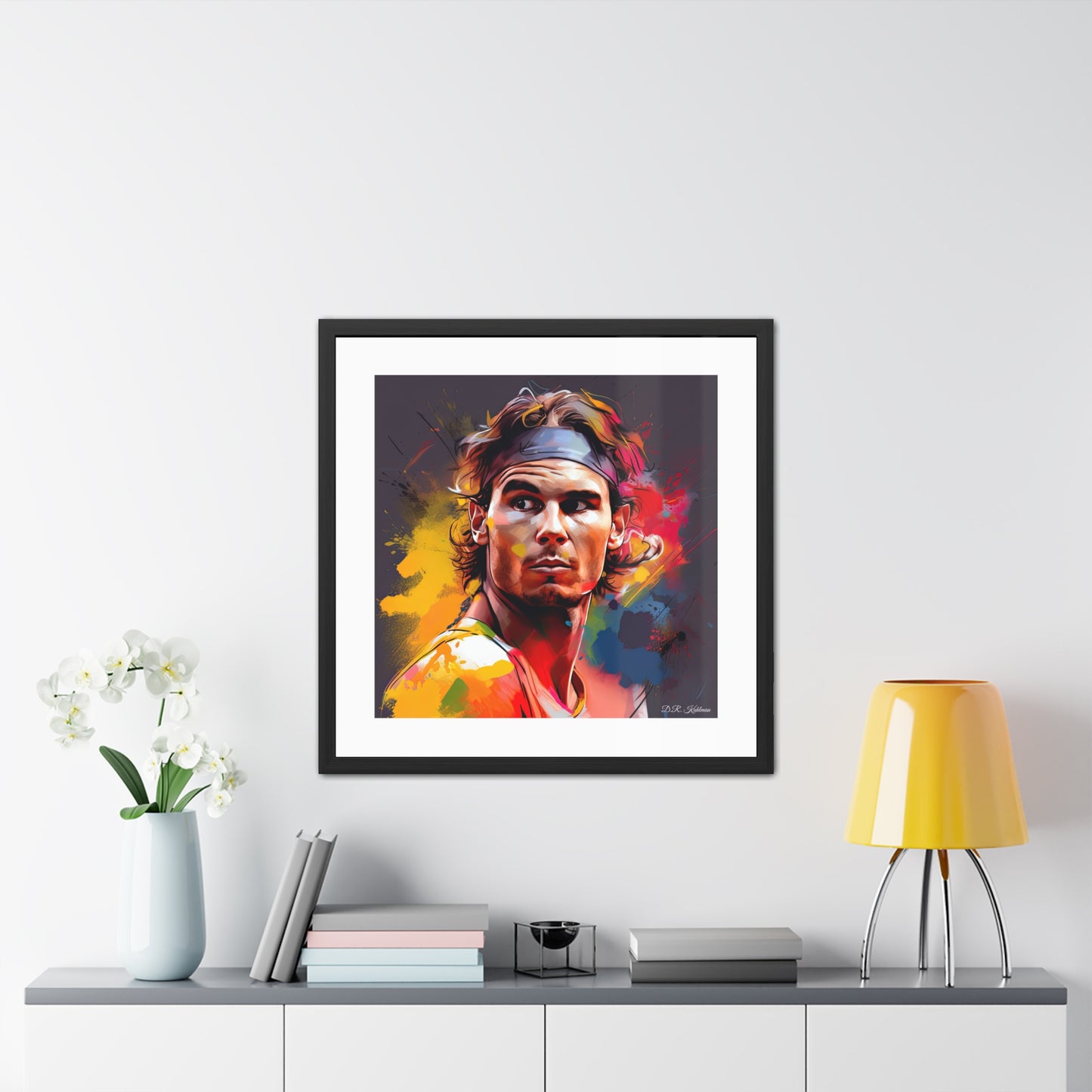 Raphael Nadal Portrait - Framed Fine Art Print