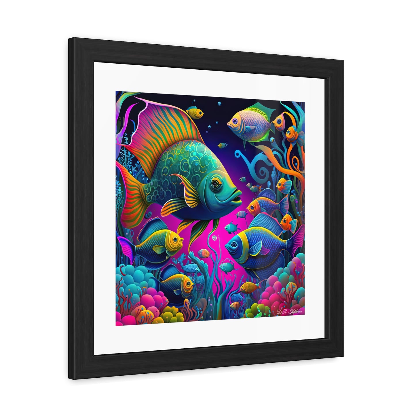 Fish Faceoff - Framed Fine Art Print