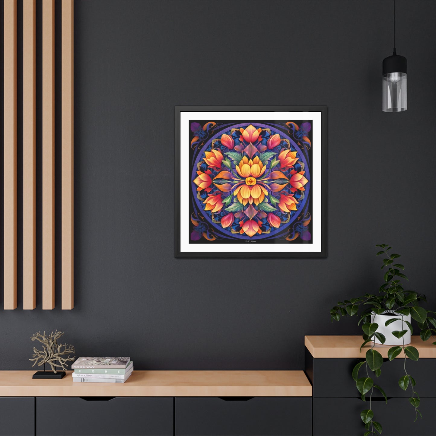 Tulip Mandala - Framed Fine Art Print