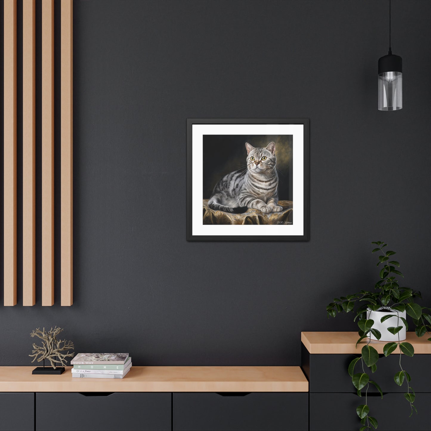 American Shorthair Cat - Framed Fine Art Print