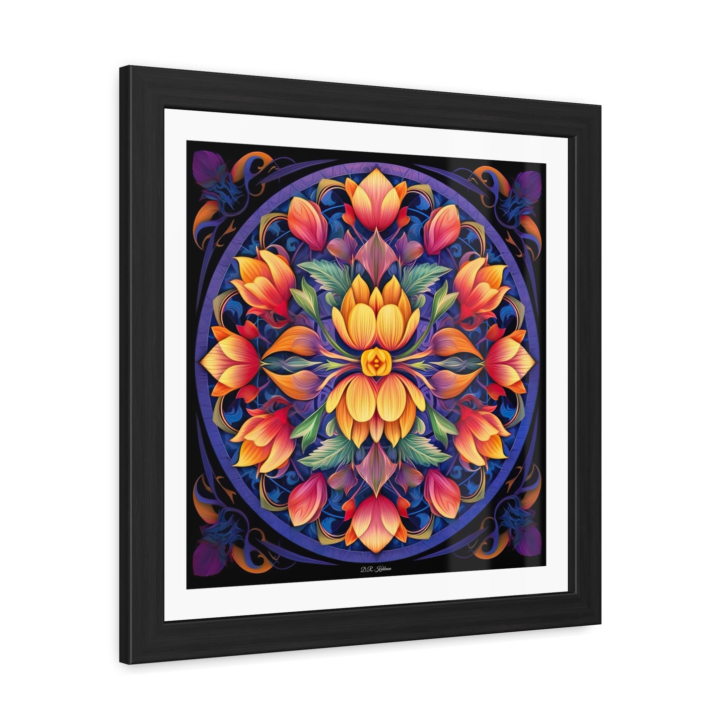 Tulip Mandala - Framed Fine Art Print