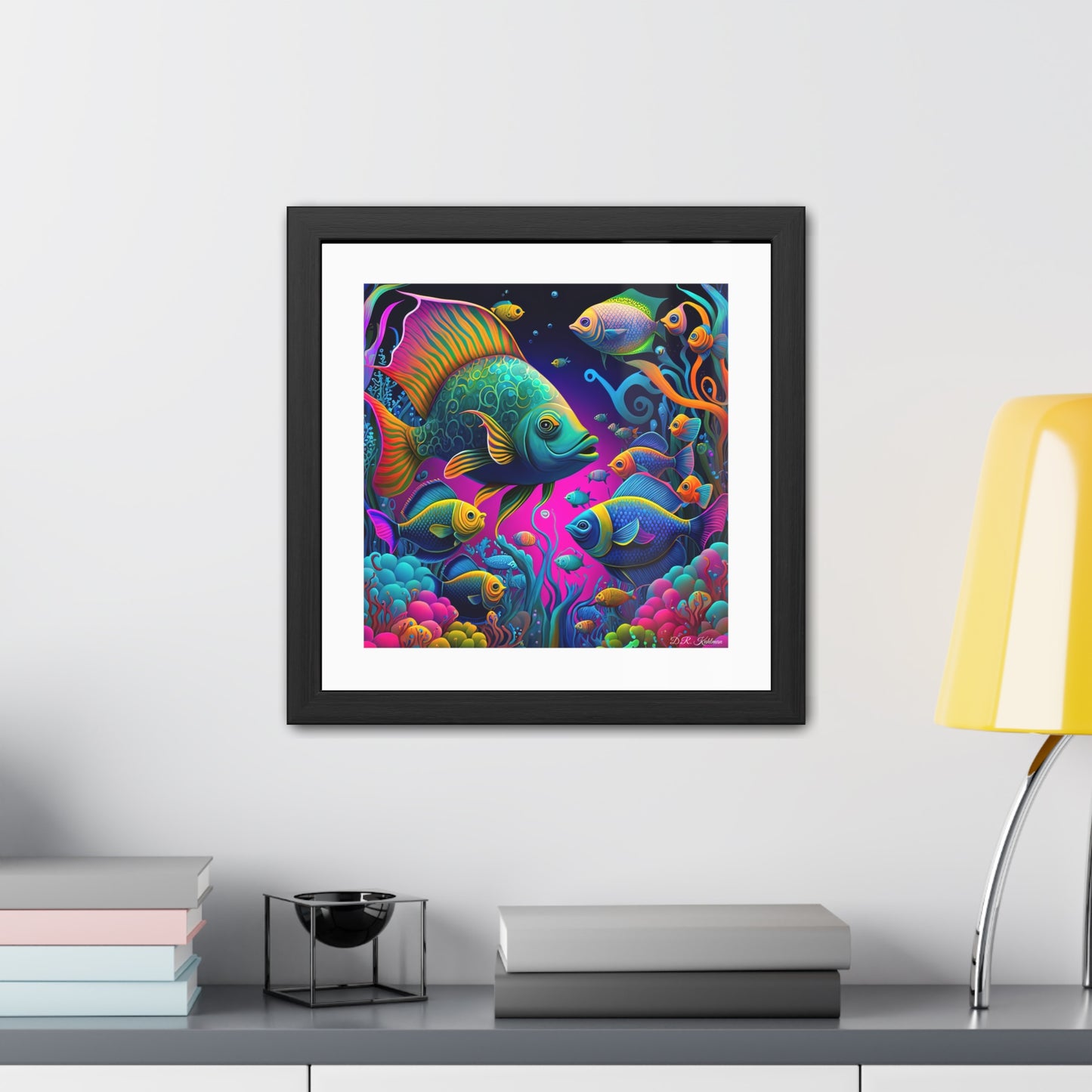 Fish Faceoff - Framed Fine Art Print