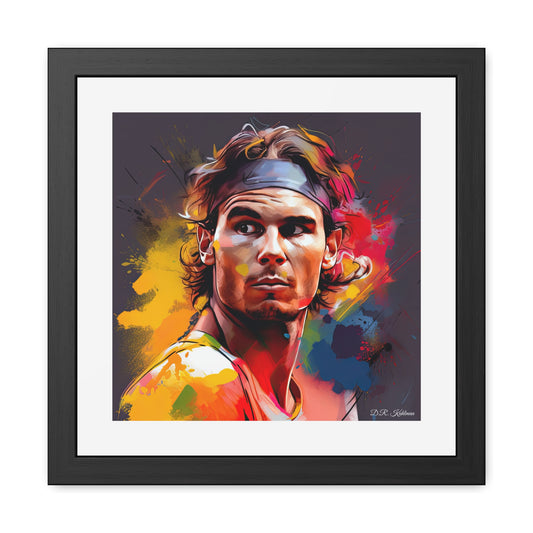 Raphael Nadal Portrait - Framed Fine Art Print