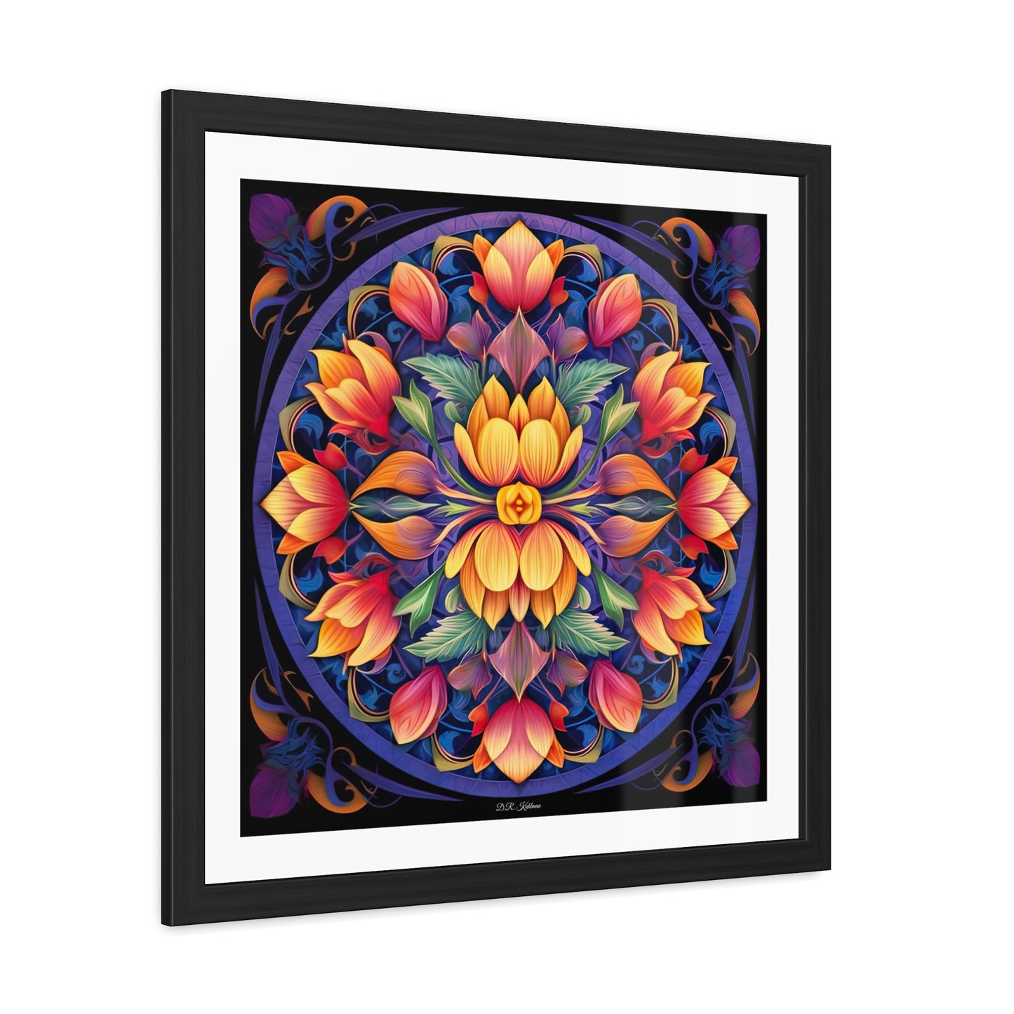 Tulip Mandala - Framed Fine Art Print