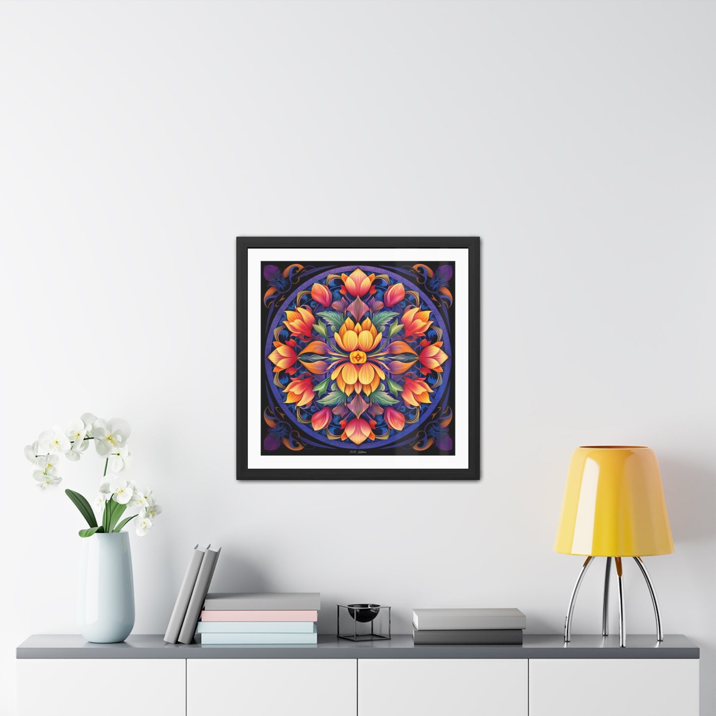 Tulip Mandala - Framed Fine Art Print