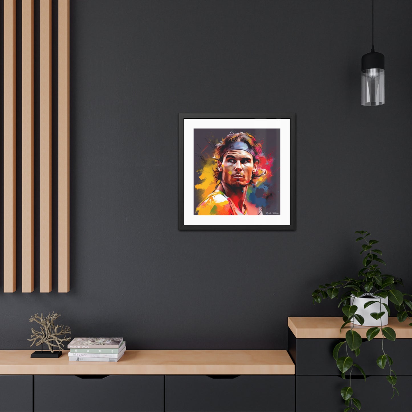 Raphael Nadal Portrait - Framed Fine Art Print