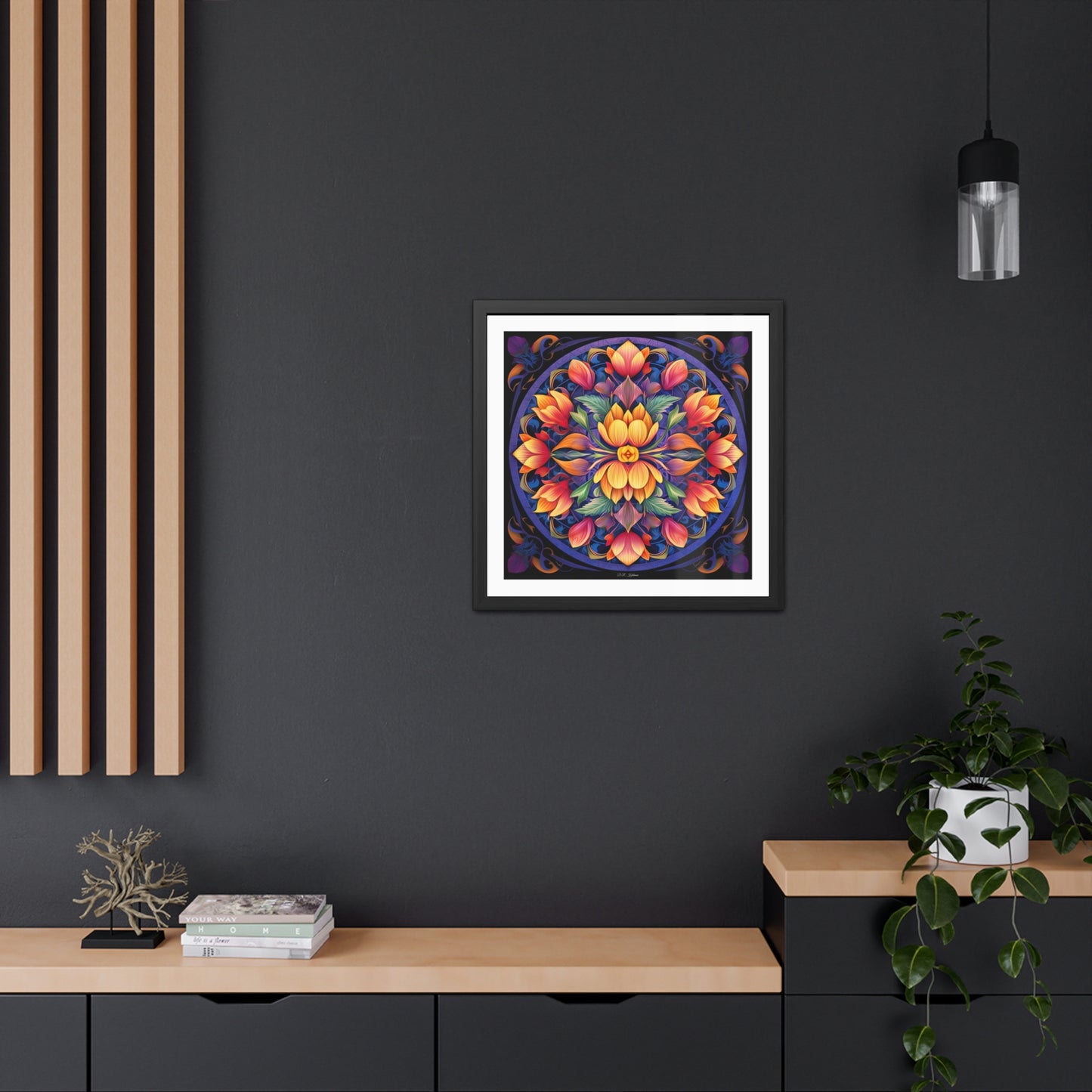 Tulip Mandala - Framed Fine Art Print