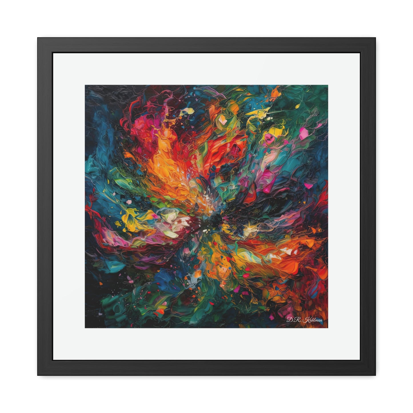 Colorized Dark Energy - Framed Fine Art Print