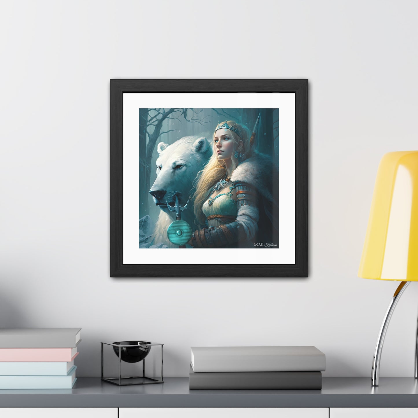 Viking Polar Bear Queen - Framed Fine Art Print