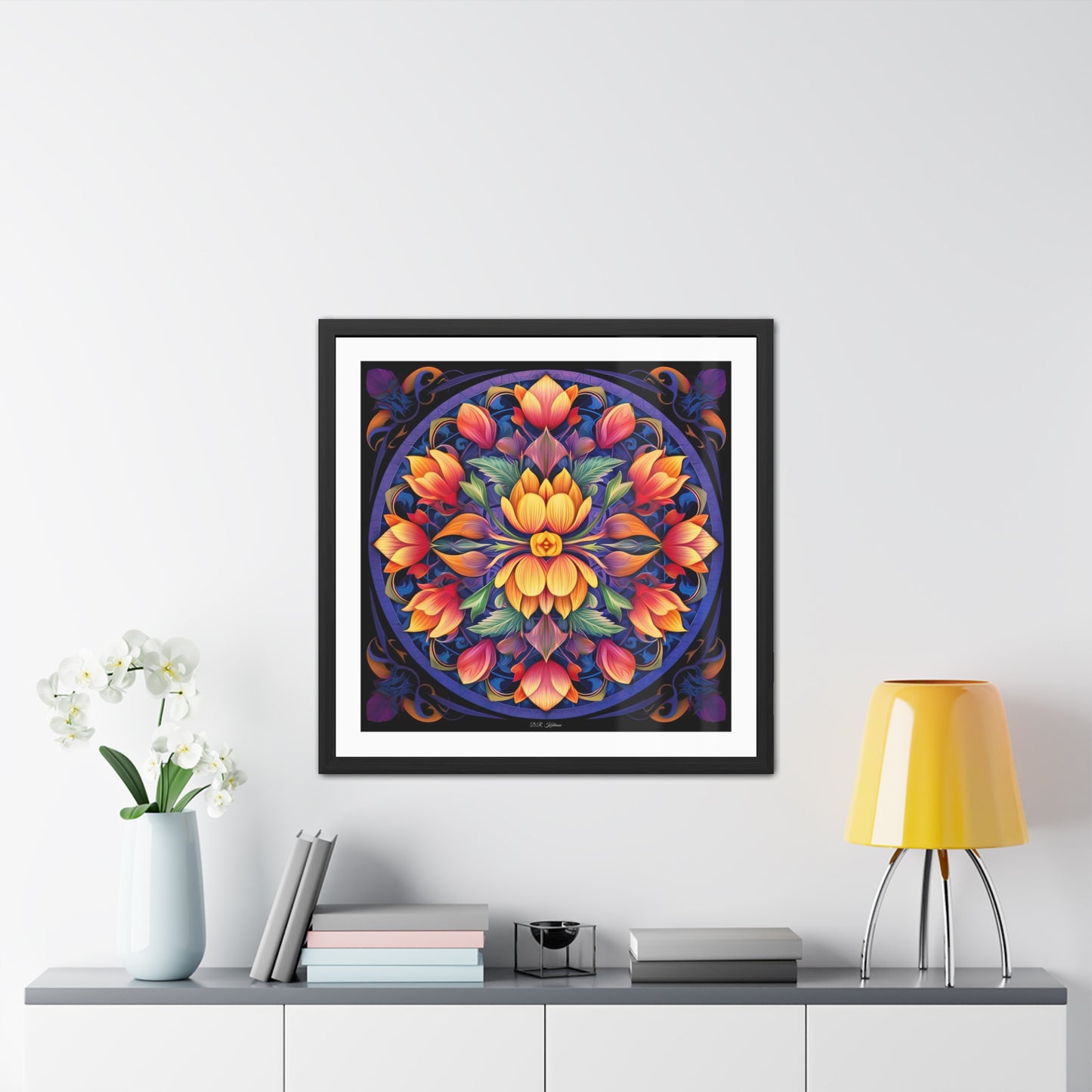 Tulip Mandala - Framed Fine Art Print