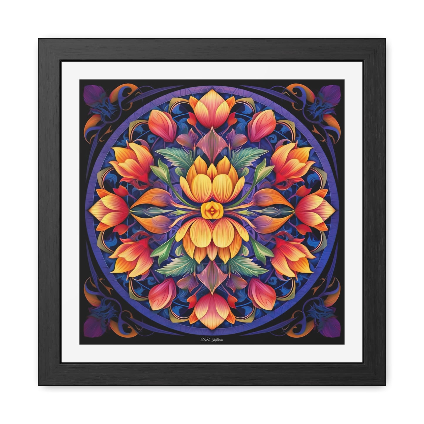 Tulip Mandala - Framed Fine Art Print