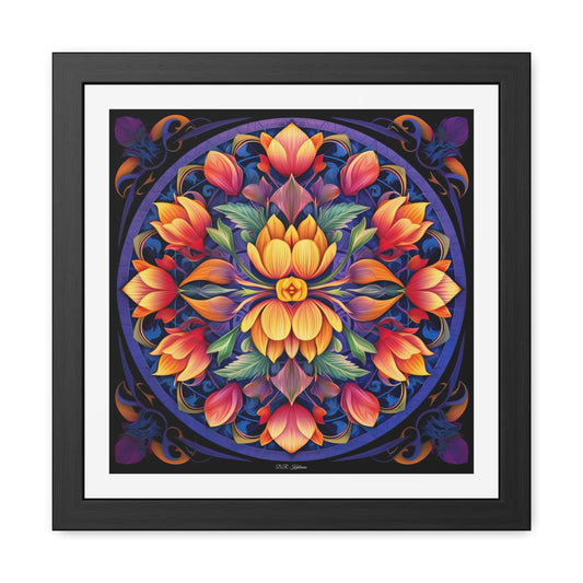 Tulip Mandala - Framed Fine Art Print