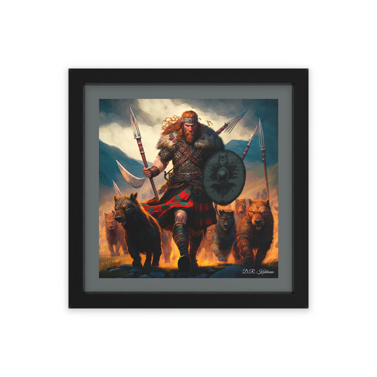 Scottish Battle Dog Pack - Framed Fine Art Print