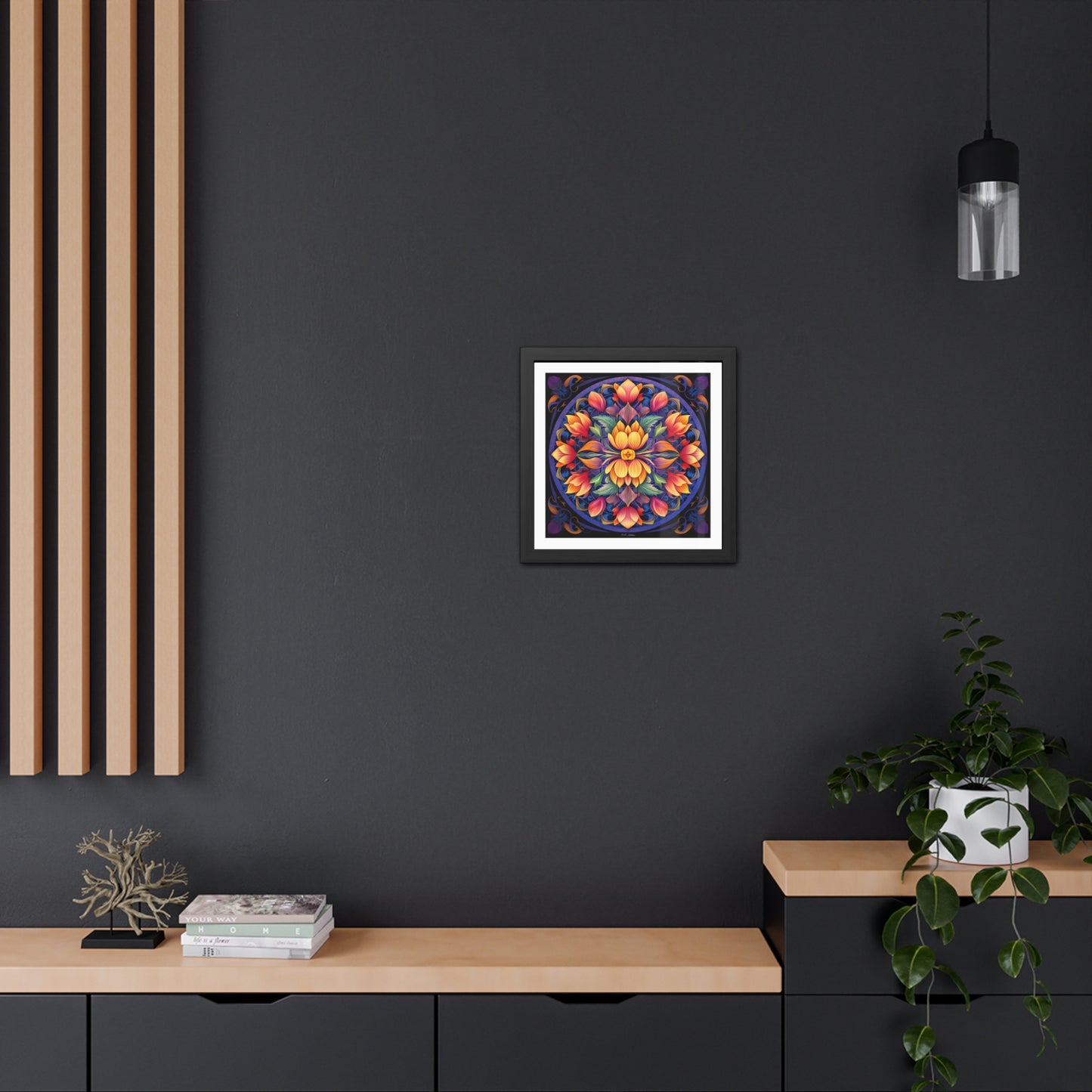 Tulip Mandala - Framed Fine Art Print